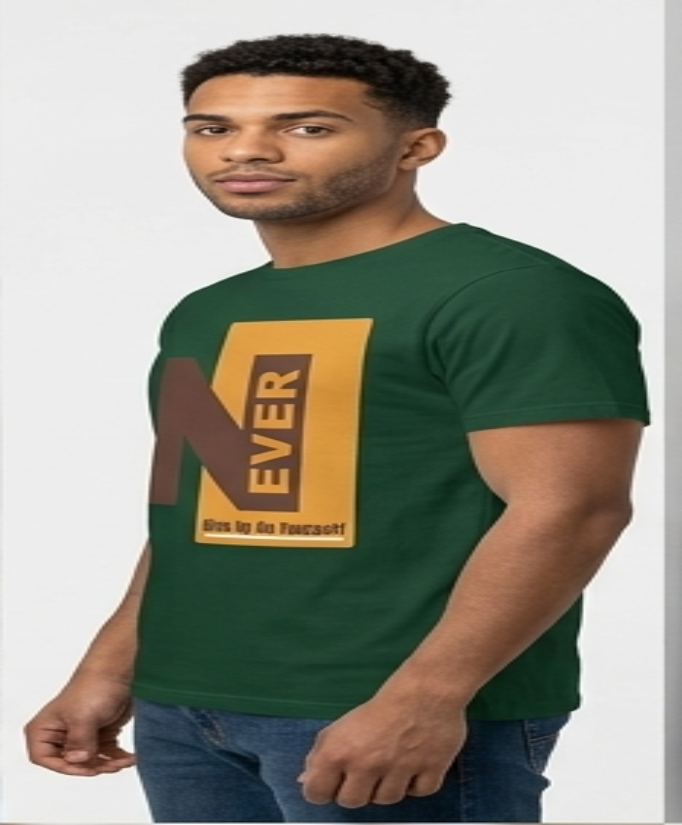 Minimalist "Give Up On Yourself" Bold Typography T-Shirt