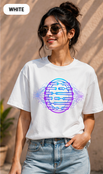 Futuristic Tech Circuit Graphic T-Shirt | Cyberpunk Streetwear Tee