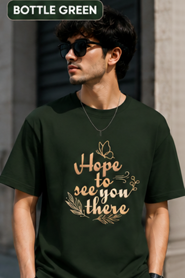 Hope To See You There Graphic T-Shirt | Minimal Aesthetic Typography Tee