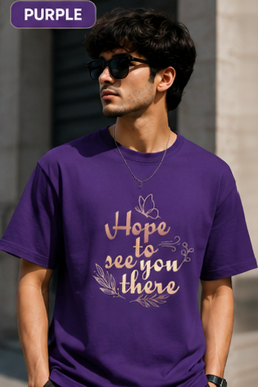 Hope To See You There Graphic T-Shirt | Minimal Aesthetic Typography Tee
