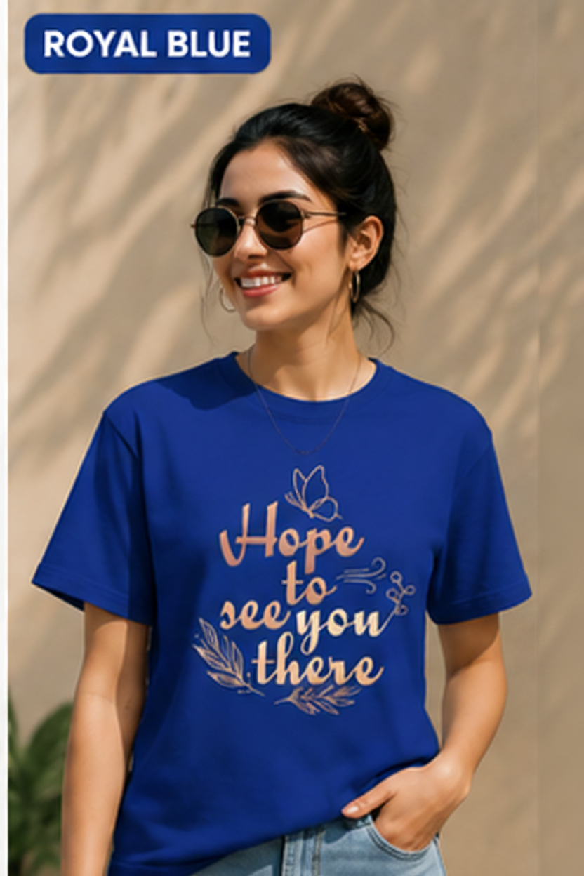 Hope To See You There Graphic T-Shirt | Minimal Aesthetic Typography Tee