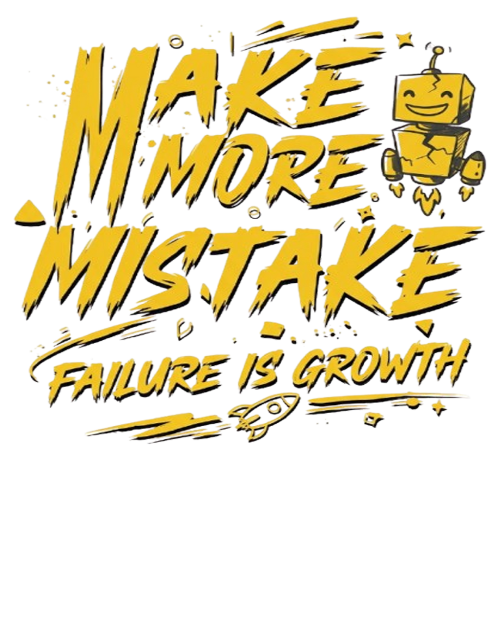 Make More Mistakes Graphic T-Shirt | Motivational Streetwear Tee