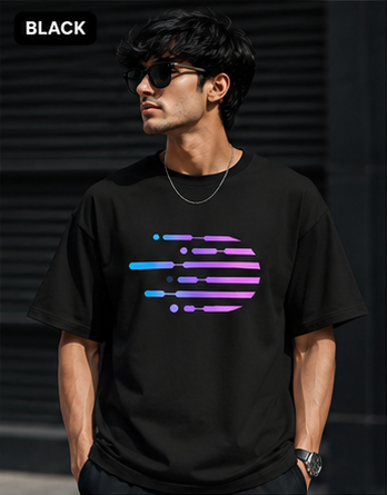 Futuristic Tech Graphic T-Shirt | Neon Cyber Aesthetic Tee